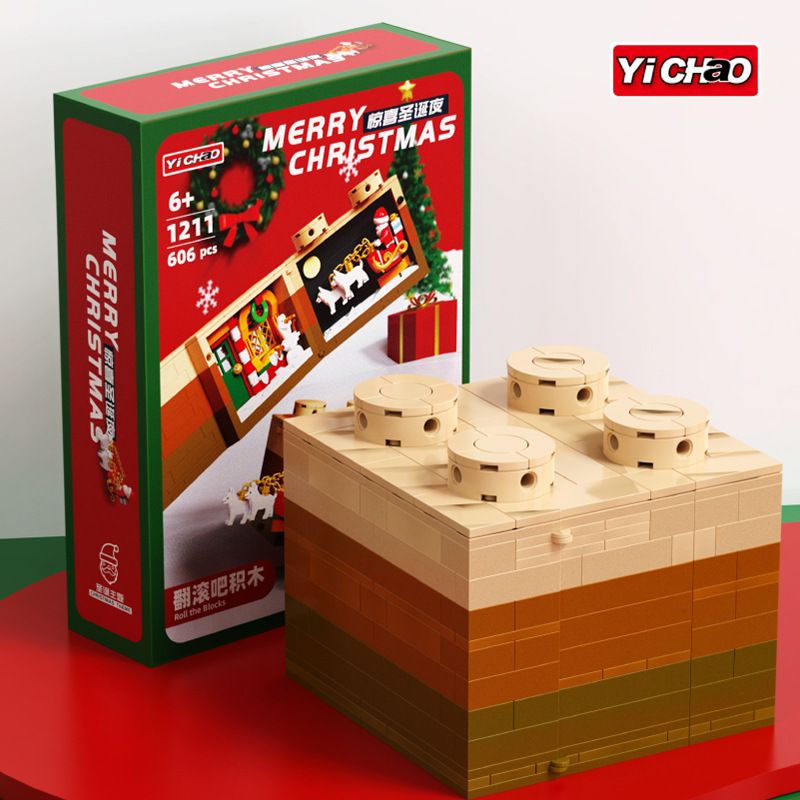 YICHAO 1211 non  ĐÊM GIÁNG SINH BẤT NGỜ bộ đồ chơi xếp lắp ráp ghép mô hình Christmas MERRY CHRISTMAS 606 khối
