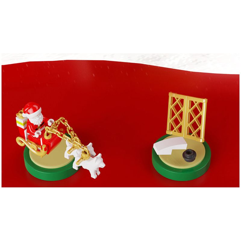 YICHAO 1211 non  ĐÊM GIÁNG SINH BẤT NGỜ bộ đồ chơi xếp lắp ráp ghép mô hình Christmas MERRY CHRISTMAS 606 khối