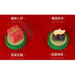 YICHAO 1211 non  ĐÊM GIÁNG SINH BẤT NGỜ bộ đồ chơi xếp lắp ráp ghép mô hình Christmas MERRY CHRISTMAS 606 khối