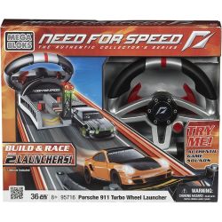 MEGA BLOKS 95716 non  BỘ TRUYỀN VÔ LĂNG PORSCHE 911 TURBO bộ đồ chơi xếp lắp ráp ghép mô hình Need For Speed NEED FOR SPEED PORSCHE 911 TURBO WHEEL LAUNCHER 36 khối