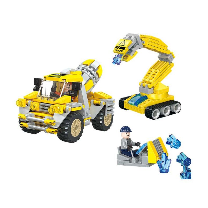 JIESTAR 21034 non Lego MÁY TRỘN PHA LÊ bộ đồ chơi xếp lắp ráp ghép mô hình City TRUCK Thành Phố 314 khối