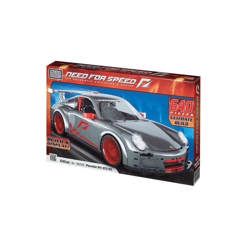 MEGA BLOKS 95722 non  PORSCHE GT3 tỷ lệ 1:14 bộ đồ chơi xếp lắp ráp ghép mô hình Need For Speed NEED FOR SPEED PORSCHE GT3 640 khối