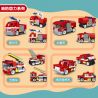 DECOOL BRICKCOOL 2100A non  XE KÉO MINI 8 MẪU DÀNH CHO CẢNH SÁT CỨU HỎA bộ đồ chơi xếp lắp ráp ghép mô hình