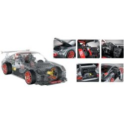 MEGA BLOKS 95722 non  PORSCHE GT3 tỷ lệ 1:14 bộ đồ chơi xếp lắp ráp ghép mô hình Need For Speed NEED FOR SPEED PORSCHE GT3 640 khối