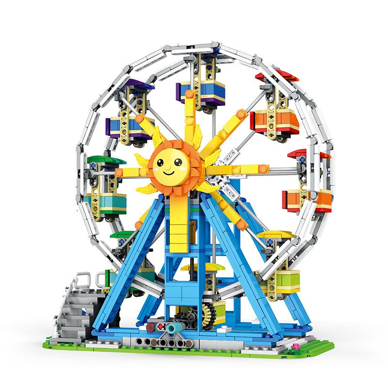 JUHANG TECHNOLOGY 81001 non Lego FERRIS WHEEL THUYỀN CƯỚP BIỂN XE BỘI bộ đồ chơi xếp lắp ráp ghép mô hình Creator 3 In 1 Sáng Tạo Với 3 Mẫu 1166 khối