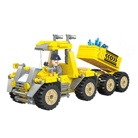 JIESTAR 21032 non  VẬN CHUYỂN PHA LÊ bộ đồ chơi xếp lắp ráp ghép mô hình City TRUCK Thành Phố 259 khối