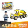 JIESTAR 21032 non  VẬN CHUYỂN PHA LÊ bộ đồ chơi xếp lắp ráp ghép mô hình City TRUCK Thành Phố 259 khối