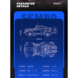 SEMBO WEKKI VIGGI 715006 non  TÍCH LŨY CRAZY BIAO XE BÁN TẢI CHINH PHỤC VOLT tỷ lệ 1:14 bộ đồ chơi xếp lắp ráp ghép mô hình  Kỹ Thuật Công Nghệ Cao Mô Hình Phương Tiện 1341 khối