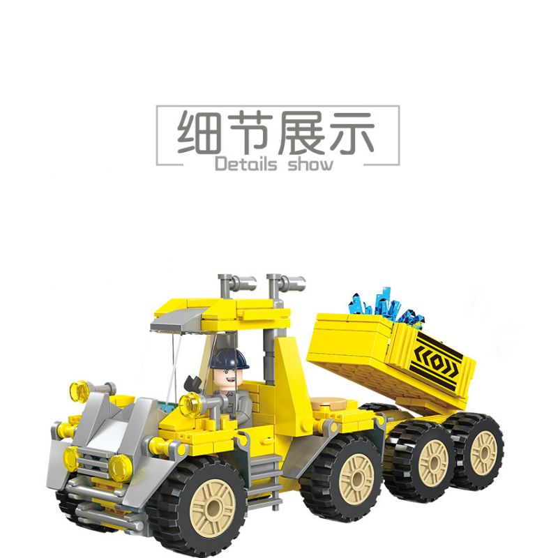 JIESTAR 21032 non  VẬN CHUYỂN PHA LÊ bộ đồ chơi xếp lắp ráp ghép mô hình City TRUCK Thành Phố 259 khối