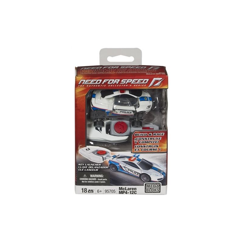 MEGA BLOKS 95705 non  MCLAREN MP4-12C tỷ lệ 1:55 bộ đồ chơi xếp lắp ráp ghép mô hình Need For Speed NEED FOR SPEED MCLAREN MP4-12C 18 khối