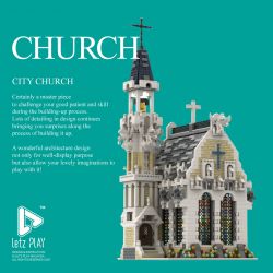 MorkModel 033006 Mork Model 033006 REBRICKABLE MOC-65557 65557 MOC65557 non  NHÀ THỜ THÀNH PHỐ THỜI TRUNG CỔ bộ đồ chơi xếp lắp ráp ghép mô hình Modular Buildings MEDIEVAL CITY CHURCH Mô Hình Nhà Cửa 4418 khối