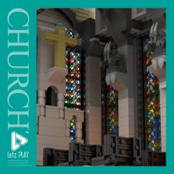 MorkModel 033006 Mork Model 033006 REBRICKABLE MOC-65557 65557 MOC65557 non  NHÀ THỜ THÀNH PHỐ THỜI TRUNG CỔ bộ đồ chơi xếp lắp ráp ghép mô hình Modular Buildings MEDIEVAL CITY CHURCH Mô Hình Nhà Cửa 4418 khối