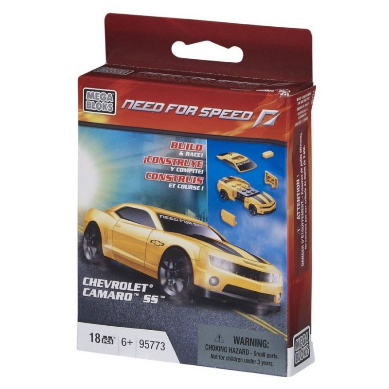 MEGA BLOKS 95773 non  CHEVROLET CAMARO SS tỷ lệ 1:55 bộ đồ chơi xếp lắp ráp ghép mô hình Need For Speed NEED FOR SPEED CHEVROLET CAMARO SS 18 khối