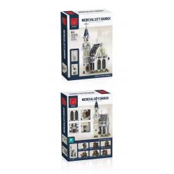 MorkModel 033006 Mork Model 033006 REBRICKABLE MOC-65557 65557 MOC65557 non  NHÀ THỜ THÀNH PHỐ THỜI TRUNG CỔ bộ đồ chơi xếp lắp ráp ghép mô hình Modular Buildings MEDIEVAL CITY CHURCH Mô Hình Nhà Cửa 4418 khối