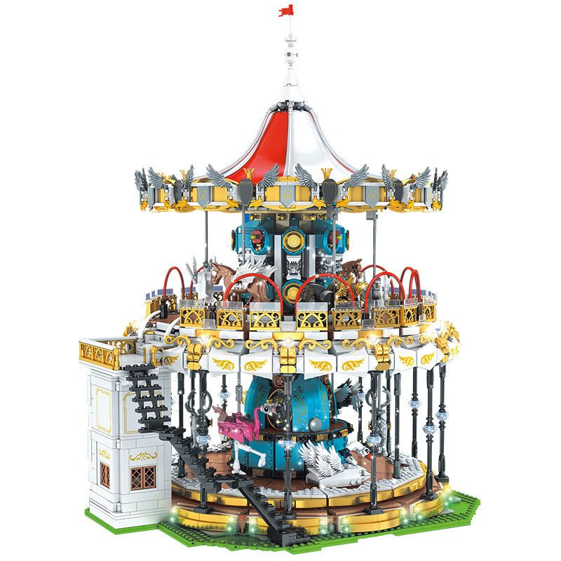 MouldKing 11011 Mould King 11011 non  BĂNG CHUYỀN bộ đồ chơi xếp lắp ráp ghép mô hình Disney Princess MKINGLAND CAROUSEL Công Chúa 5086 khối