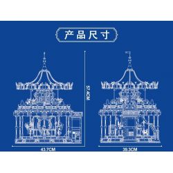 MouldKing 11011 Mould King 11011 non  BĂNG CHUYỀN bộ đồ chơi xếp lắp ráp ghép mô hình Disney Princess MKINGLAND CAROUSEL Công Chúa 5086 khối