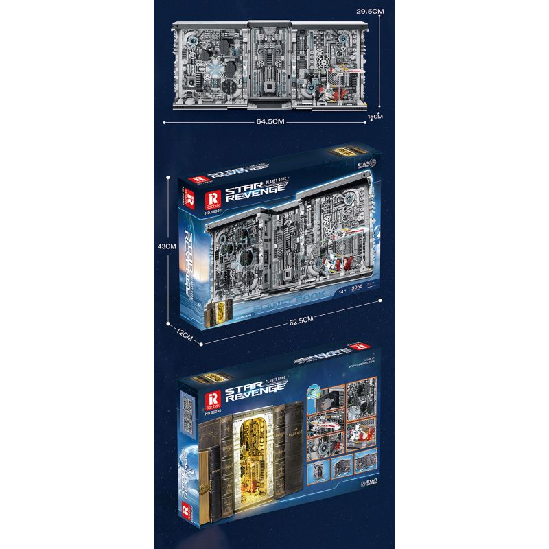 REOBRIX 66030 non  GIÁ SÁCH CHIẾN TRANH GIỮA CÁC VÌ SAO bộ đồ chơi xếp lắp ráp ghép mô hình Star Wars STAR REVENGE PLANET BOOK 3058 khối