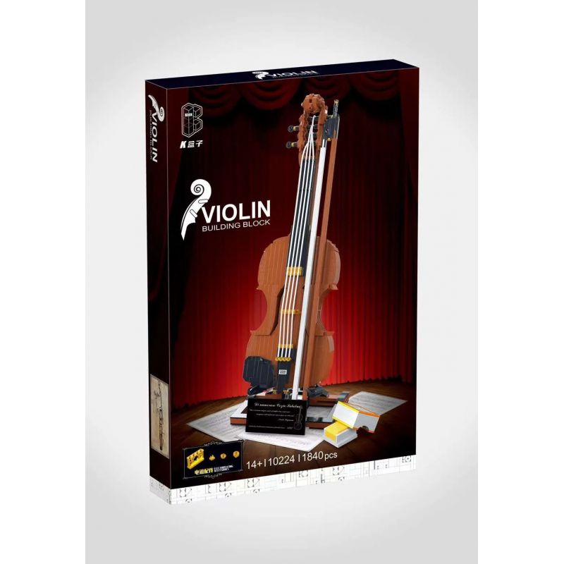 K BOX 10224 non  ĐÀN VI Ô LÔNG tỷ lệ 1:1 bộ đồ chơi xếp lắp ráp ghép mô hình Ideas VIOLIN Ý Tưởng 1840 khối