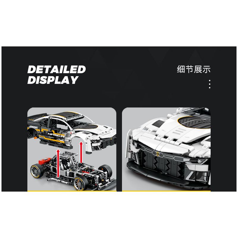 SEMBO WEKKI VIGGI 715005 non  TRANG BỊ XE THỂ THAO CHEVROLET CAMARO tỷ lệ 1:14 bộ đồ chơi xếp lắp ráp ghép mô hình  Kỹ Thuật Công Nghệ Cao Mô Hình Phương Tiện 1531 khối