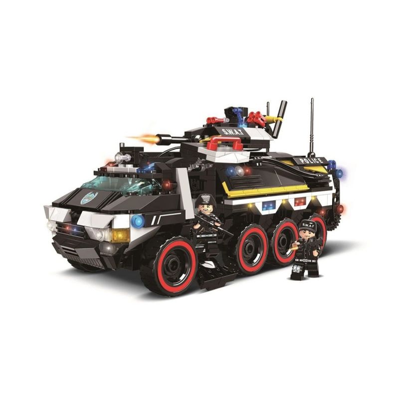 WOMA C0598 0598 non Lego CỖ XE TƯƠNG LAI SWAT bộ đồ chơi xếp lắp ráp ghép mô hình SWAT CORPS 964 khối