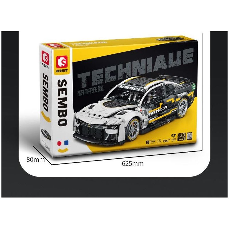 SEMBO WEKKI VIGGI 715005 non  TRANG BỊ XE THỂ THAO CHEVROLET CAMARO tỷ lệ 1:14 bộ đồ chơi xếp lắp ráp ghép mô hình  Kỹ Thuật Công Nghệ Cao Mô Hình Phương Tiện 1531 khối