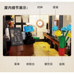 CADA DOUBLEE C66005 66005 non  TIỆM CÀ PHÊ bộ đồ chơi xếp lắp ráp ghép mô hình Modular Buildings Mô Hình Nhà Cửa 768 khối