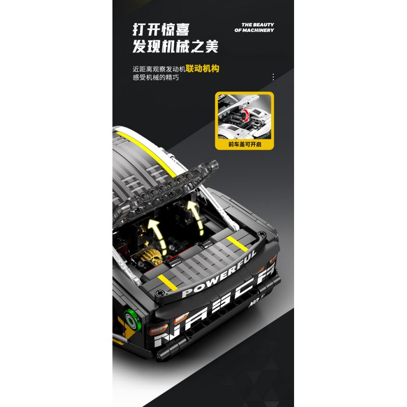 SEMBO WEKKI VIGGI 715005 non  TRANG BỊ XE THỂ THAO CHEVROLET CAMARO tỷ lệ 1:14 bộ đồ chơi xếp lắp ráp ghép mô hình  Kỹ Thuật Công Nghệ Cao Mô Hình Phương Tiện 1531 khối