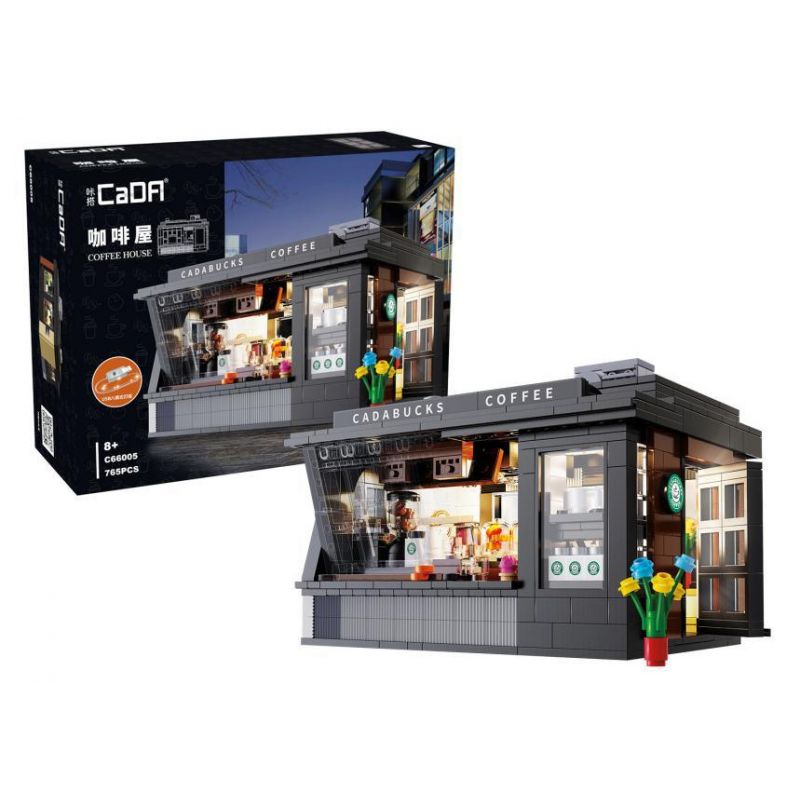 CADA DOUBLEE C66005 66005 non  TIỆM CÀ PHÊ bộ đồ chơi xếp lắp ráp ghép mô hình Modular Buildings Mô Hình Nhà Cửa 768 khối