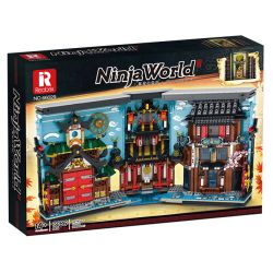REOBRIX 66029 non  GIÁ SÁCH CHẾ ĐỘ XEM PHỐ NINJA WORLD bộ đồ chơi xếp lắp ráp ghép mô hình Modular Buildings Mô Hình Nhà Cửa 3086 khối
