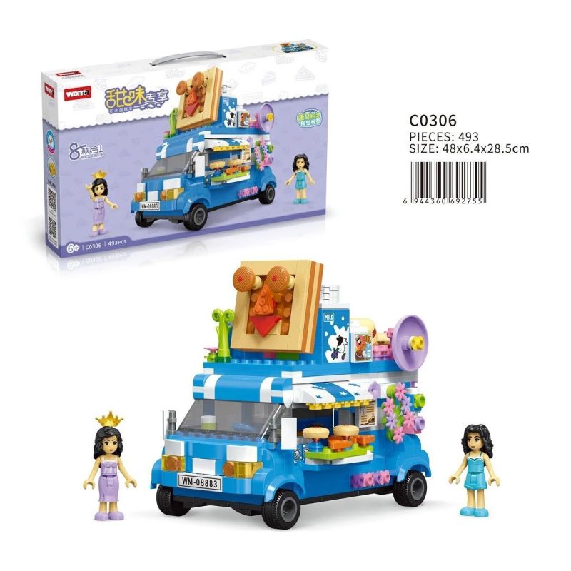 WOMA C0306 0306 non  GIỎ BÁNH ĐỘC QUYỀN NGỌT NGÀO bộ đồ chơi xếp lắp ráp ghép mô hình 493 khối