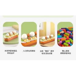 JAKI JK5628 5628 non  CHUA CAY bộ đồ chơi xếp lắp ráp ghép mô hình THE GOURMET JOURNAL FRUIT TART