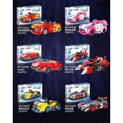 XINGBAO XB non  XE ĐUA MOON SHADOW CABRIOLET SPYDER REGAL DI CHIRON ROSE MARSHMALLOW CRIMSON TIP KAGUYA METEOR bộ đồ chơi xếp lắp ráp ghép mô hình Crazy Racing Đua Xe Điên Loạn 865 khối
