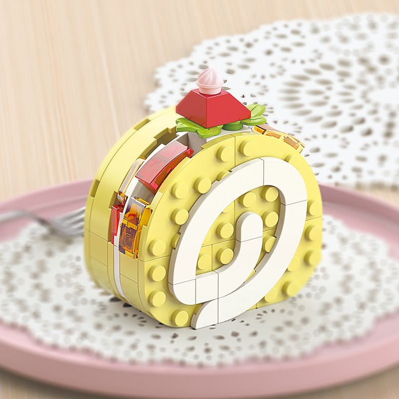 JAKI JK5627 5627 non  TRỨNG CUỘN THỤY SĨ bộ đồ chơi xếp lắp ráp ghép mô hình THE GOURMET JOURNAL SWISS ROLL