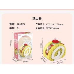 JAKI JK5627 5627 non  TRỨNG CUỘN THỤY SĨ bộ đồ chơi xếp lắp ráp ghép mô hình THE GOURMET JOURNAL SWISS ROLL