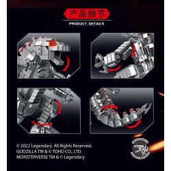 PanlosBrick 687303 Panlos Brick 687303 non  GODZILLA CƠ HỌC PHIÊN BẢN Q bộ đồ chơi xếp lắp ráp ghép mô hình MECHAGODZILLA Chúa Tể Quái Vật 1072 khối