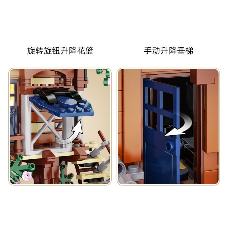 CADA DOUBLEE C66004 66004 non  BỐN MÙA bộ đồ chơi xếp lắp ráp ghép mô hình Modular Buildings Mô Hình Nhà Cửa 1155 khối