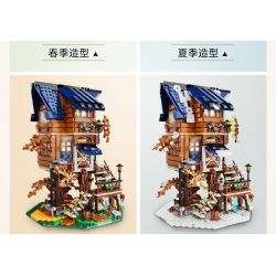 CADA DOUBLEE C66004 66004 non  BỐN MÙA bộ đồ chơi xếp lắp ráp ghép mô hình Modular Buildings Mô Hình Nhà Cửa 1155 khối