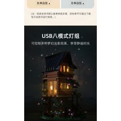 CADA DOUBLEE C66004 66004 non  BỐN MÙA bộ đồ chơi xếp lắp ráp ghép mô hình Modular Buildings Mô Hình Nhà Cửa 1155 khối