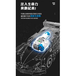 SEMBO WEKKI VIGGI 715004 non  CRAZY GEAR ĐỘNG CƠ GIÓ ÂM THANH XE THỂ THAO MAZDA WIND LAI CONCEPT CAR tỷ lệ 1:14 bộ đồ chơi xếp lắp ráp ghép mô hình  MAZDA FURAI Kỹ Thuật Công Nghệ Cao Mô Hình Phương Tiện 1245 khối
