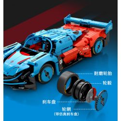 SEMBO WEKKI VIGGI 715004 non  CRAZY GEAR ĐỘNG CƠ GIÓ ÂM THANH XE THỂ THAO MAZDA WIND LAI CONCEPT CAR tỷ lệ 1:14 bộ đồ chơi xếp lắp ráp ghép mô hình  MAZDA FURAI Kỹ Thuật Công Nghệ Cao Mô Hình Phương Tiện 1245 khối