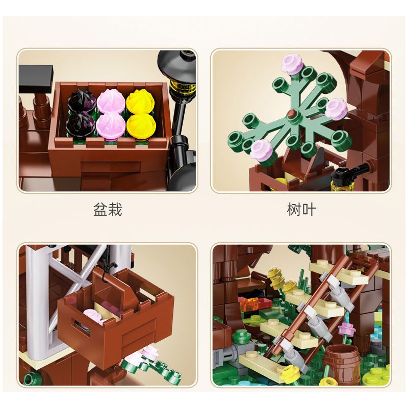 CADA DOUBLEE C66004 66004 non  BỐN MÙA bộ đồ chơi xếp lắp ráp ghép mô hình Modular Buildings Mô Hình Nhà Cửa 1155 khối