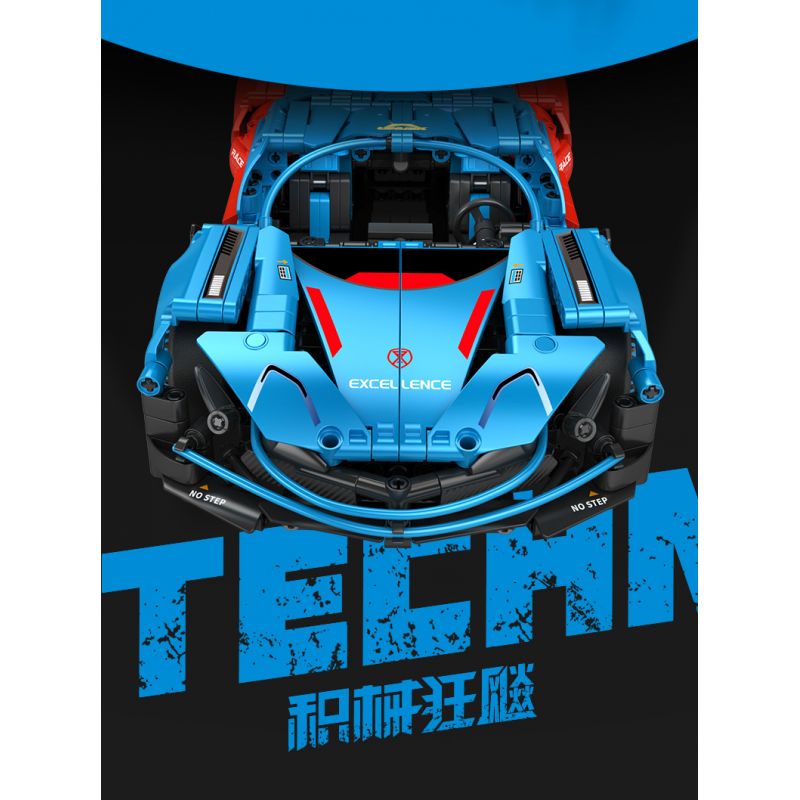 SEMBO WEKKI VIGGI 715004 non  CRAZY GEAR ĐỘNG CƠ GIÓ ÂM THANH XE THỂ THAO MAZDA WIND LAI CONCEPT CAR tỷ lệ 1:14 bộ đồ chơi xếp lắp ráp ghép mô hình  MAZDA FURAI Kỹ Thuật Công Nghệ Cao Mô Hình Phương Tiện 1245 khối