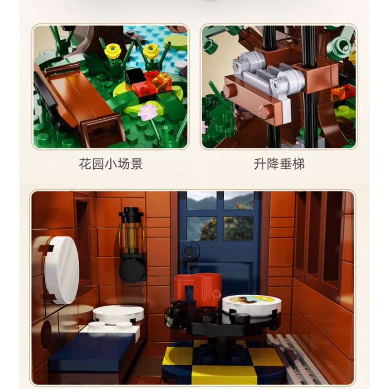 CADA DOUBLEE C66004 66004 non  BỐN MÙA bộ đồ chơi xếp lắp ráp ghép mô hình Modular Buildings Mô Hình Nhà Cửa 1155 khối