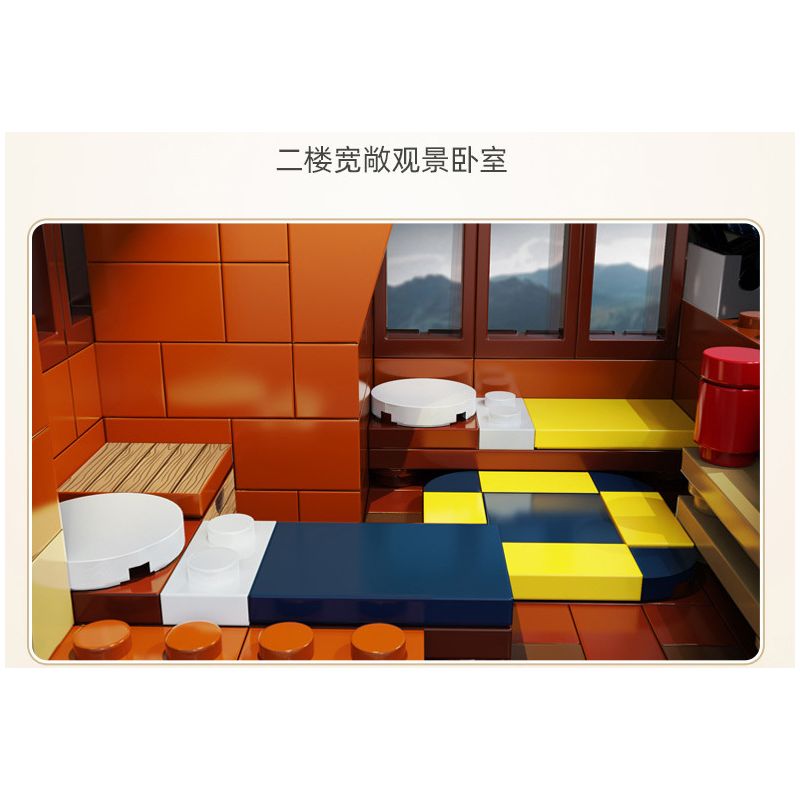 CADA DOUBLEE C66004 66004 non  BỐN MÙA bộ đồ chơi xếp lắp ráp ghép mô hình Modular Buildings Mô Hình Nhà Cửa 1155 khối