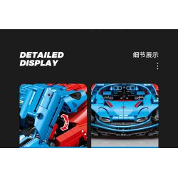 SEMBO WEKKI VIGGI 715004 non  CRAZY GEAR ĐỘNG CƠ GIÓ ÂM THANH XE THỂ THAO MAZDA WIND LAI CONCEPT CAR tỷ lệ 1:14 bộ đồ chơi xếp lắp ráp ghép mô hình  MAZDA FURAI Kỹ Thuật Công Nghệ Cao Mô Hình Phương Tiện 1245 khối