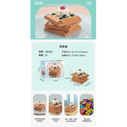 JAKI JK5623 5623 non  BÁNH QUẾ bộ đồ chơi xếp lắp ráp ghép mô hình THE GOURMET JOURNAL CLASSIC WAFFLE