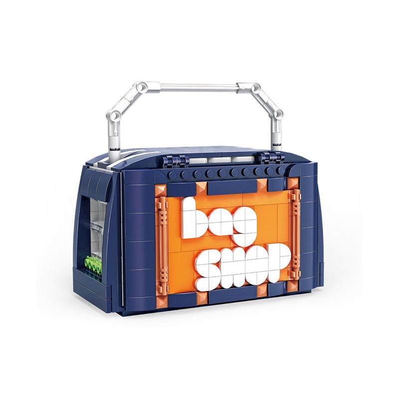 ZHEGAO 00316 non Lego CỬA HÀNG CẢNH ĐƯỜNG PHỐ bộ đồ chơi xếp lắp ráp ghép mô hình BAG SHOP 378 khối