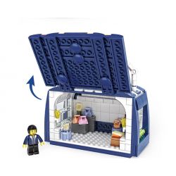 ZHEGAO 00316 non  CỬA HÀNG CẢNH ĐƯỜNG PHỐ bộ đồ chơi xếp lắp ráp ghép mô hình BAG SHOP 378 khối