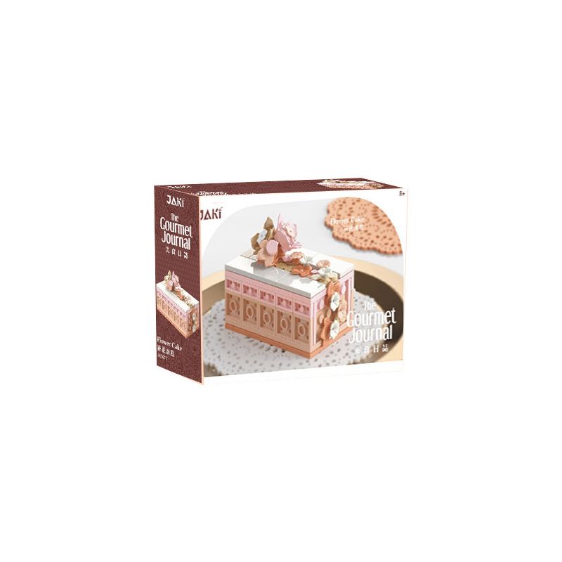 JAKI JK5622 5622 non Lego BÁNH TRANG TRÍ bộ đồ chơi xếp lắp ráp ghép mô hình THE GOURMET JOURNAL FLOWER CAKE