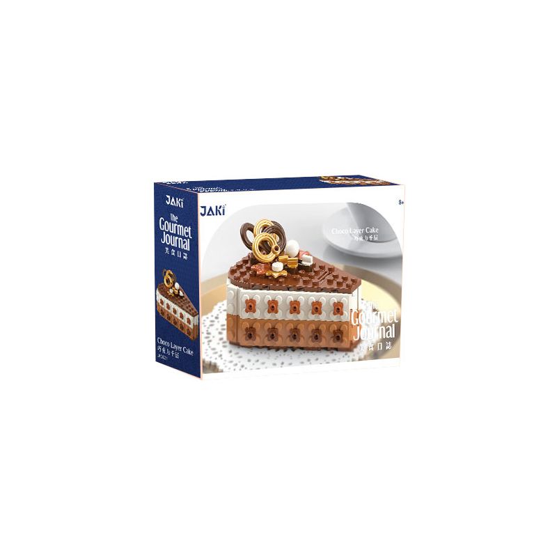 JAKI JK5621 5621 non Lego SÔCÔLA MILLE-FEUILLE bộ đồ chơi xếp lắp ráp ghép mô hình THE GOURMET JOURNAL CHOCO LAYER CAKE